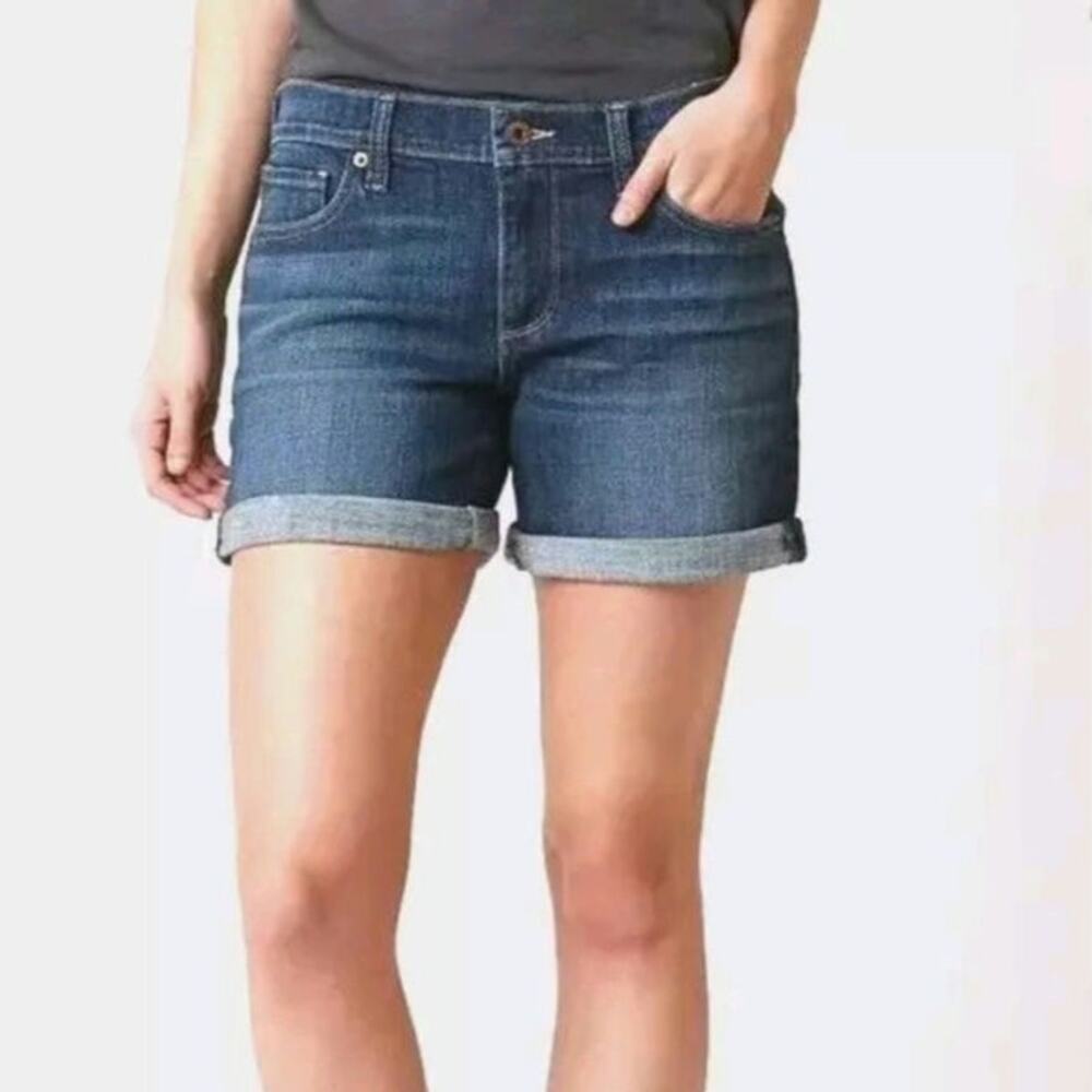 Lucky Brand The Roll Up Denim Shorts Size‎ 8/29 medium wash Jean cut off shorts - Picture 8 of 8